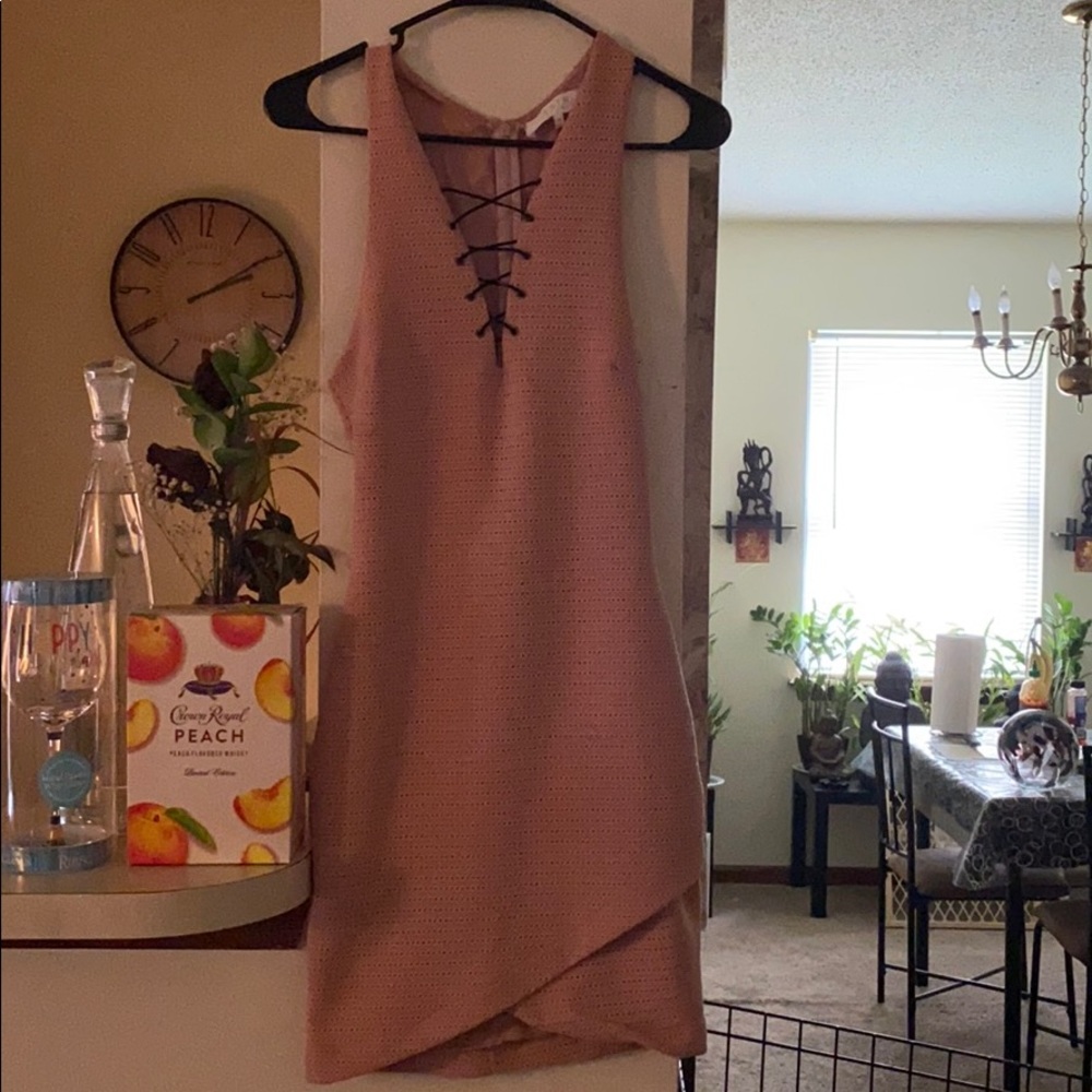 baby pink bodycon dress